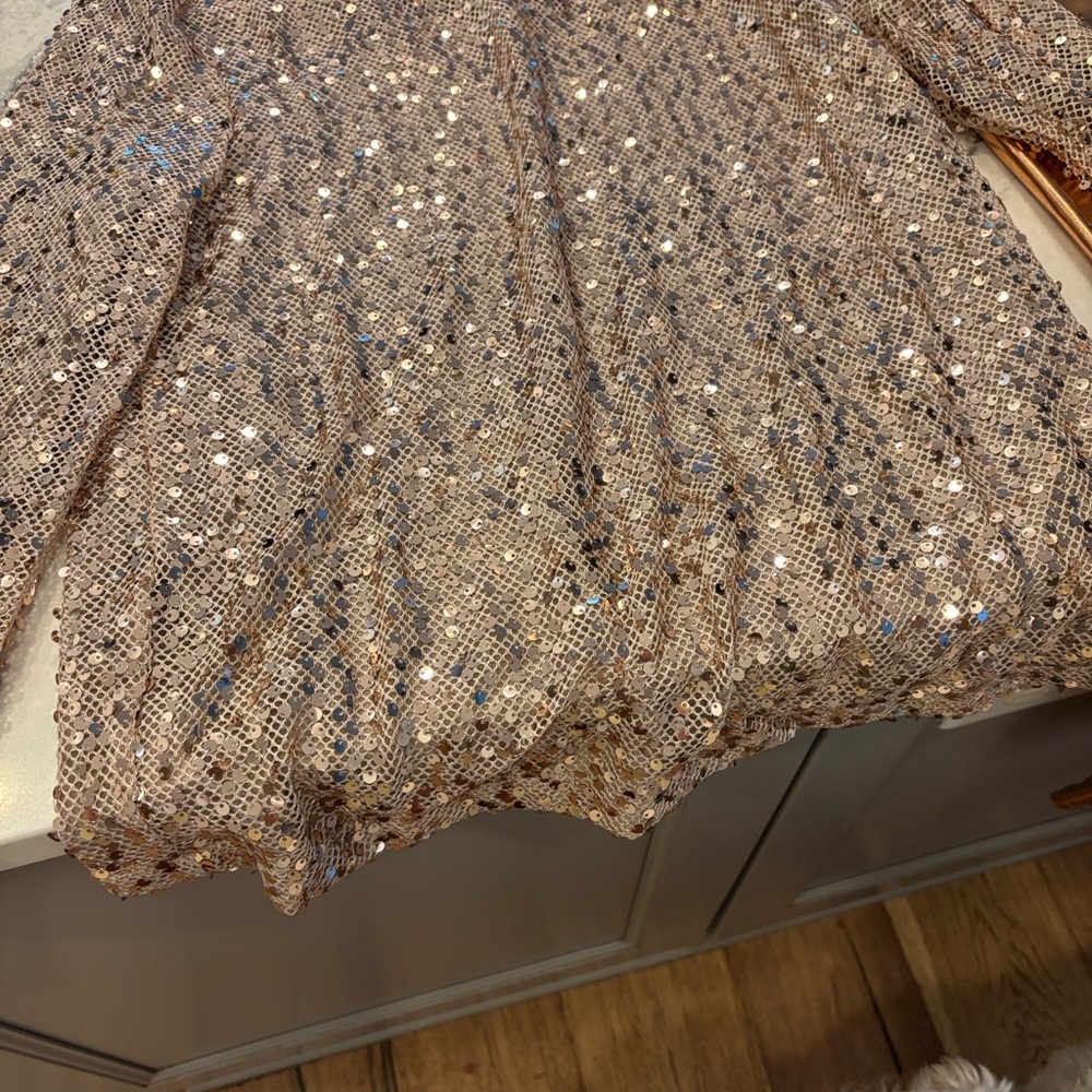 Sequin Long Sleeve Top
